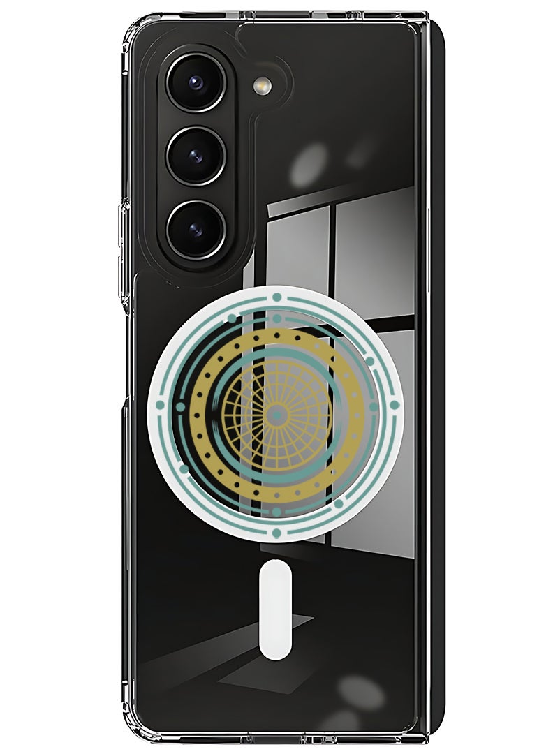 Theodor Magnetic Case for Samsung Galaxy Z Fold 6 Compatible with MagSafe Wireless Charging, Shockproof Phone Bumper Cover Mandala 2 - Image 1