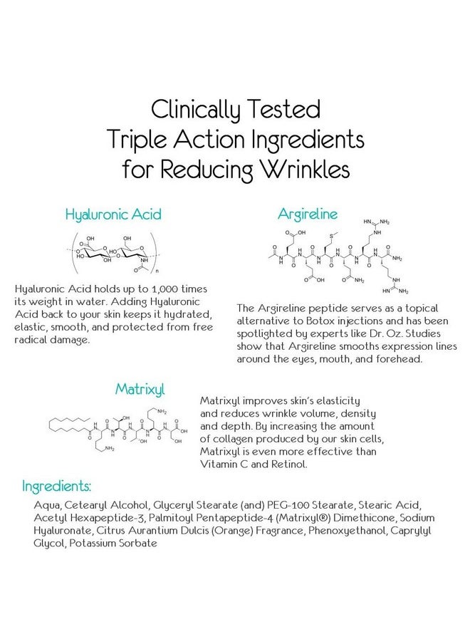 Anavita Skin Care Anavita Moisturizing Anti Wrinkle Anti Aging Cream W/Peptide & Hyaluronic Acid Day Night Facial Fine Lines Wrinkles Elasticity Skin Tone Face Neck Decollete Moisturizer For Women Men 1.7 Fl Oz  - Image 3