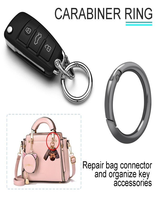 CooBigo مجموعة من 10 حلقات زنبركية دائرية مقاس 1-1/4 بوصة، مشبك كارابين معدني دائري، أبازيم حلقات مفاتيح زنبركية لأحزمة الحقائب البديلة، مشابك حبال باراكورد، حلقات مفاتيح، أدوات يدوية، أعمال يدوية - Image 4