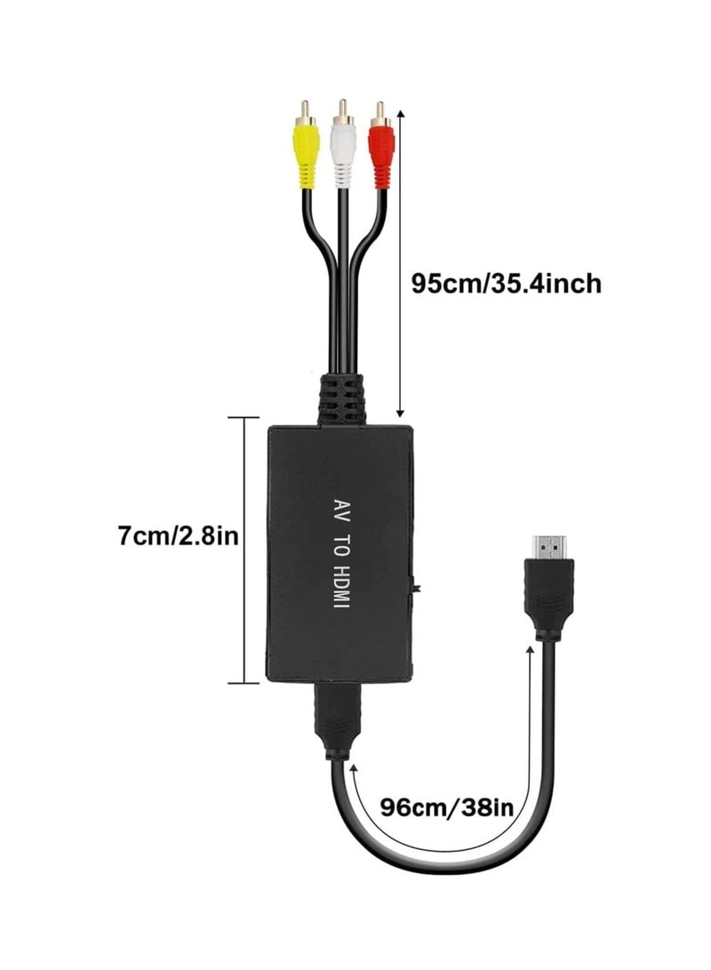 Zikra RCA to HDMI Converter - Composite to HDMI Adapter Support 1080P PAL/NTSC Compatible with PS one, PS2, PS3, STB, Xbox, VHS, VCR, Blue-Ray DVD Players - Image 2
