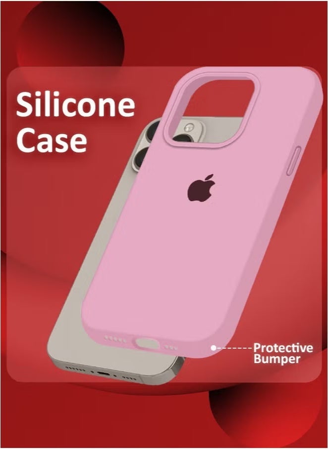 غطاء حماية كامل الجسم من السيليكون السائل لهاتف iPhone 16 Pro Max، مضاد للخدش، بطانة ناعمة من الألياف الدقيقة، لهاتف iPhone 16 Pro Max مقاس 6.9 بوصة - Image 3