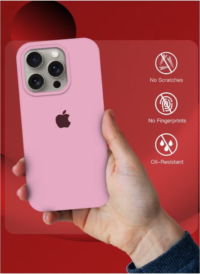غطاء حماية كامل الجسم من السيليكون السائل لهاتف iPhone 16 Pro Max، مضاد للخدش، بطانة ناعمة من الألياف الدقيقة، لهاتف iPhone 16 Pro Max مقاس 6.9 بوصة - Image 4