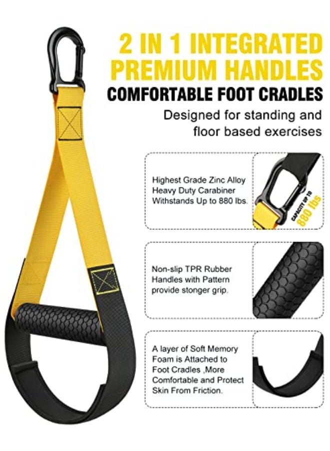 WALALLA Suspension Training System Kit with Door Anchor - Adjustable Full Body Resistance Trainer for Home, Gym, Yoga & Recovery, Portable Fitness Straps for Men & Women - Image 2