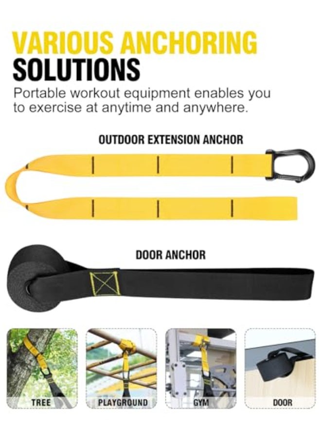 WALALLA Suspension Training System Kit with Door Anchor - Adjustable Full Body Resistance Trainer for Home, Gym, Yoga & Recovery, Portable Fitness Straps for Men & Women - Image 5