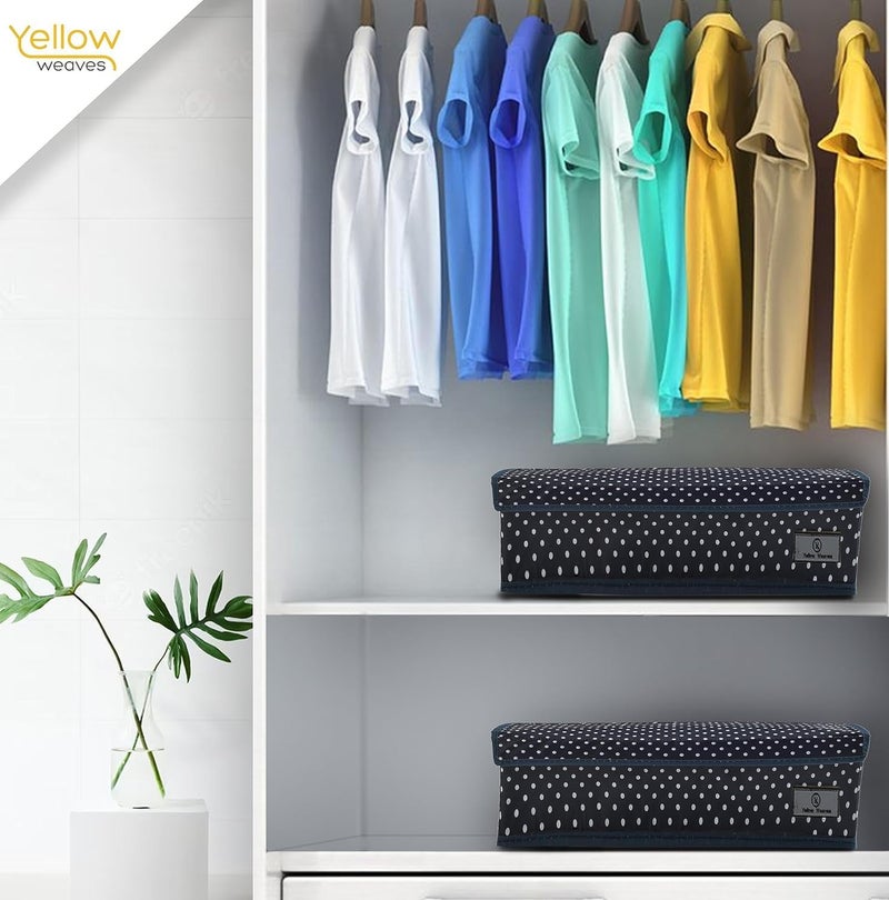 Kyraton Kyraton Innerwear Organizer 161 Compartment NonSmell Non Woven Foldable Fabric Storage Box for Closet Blue Polka Dot - Image 5