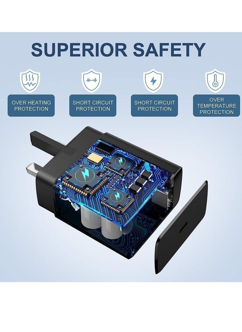 ELTRAZONE UK USB C Plug & Cable 45W Charger For Samsung FAST Charge Adapter 3 Pin Mains Wall Charging for galaxy Mobile phone S 24 ULTRA S23 ultra FE S 22 S 21 fe 20 note 20 ultra 10 9 8 a14 a34 a54 - Image 4
