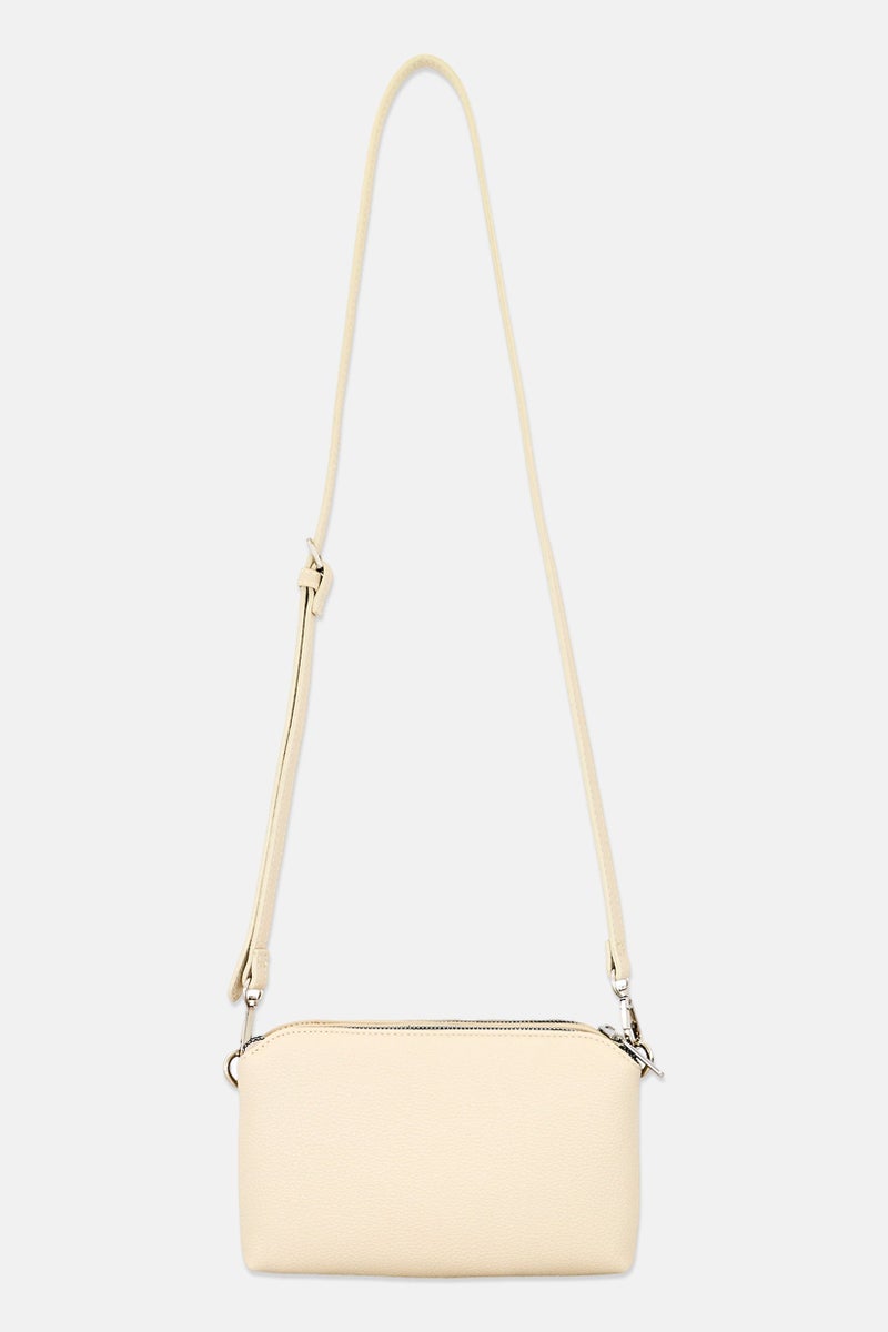 Kathy Ireland Women Brand Logo Cross Body Bag, Cream - Image 2
