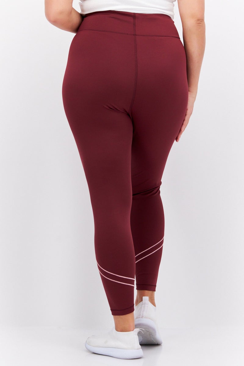 PUMA Women Sportswear Fit Training Tights, Burgundy - Image 3