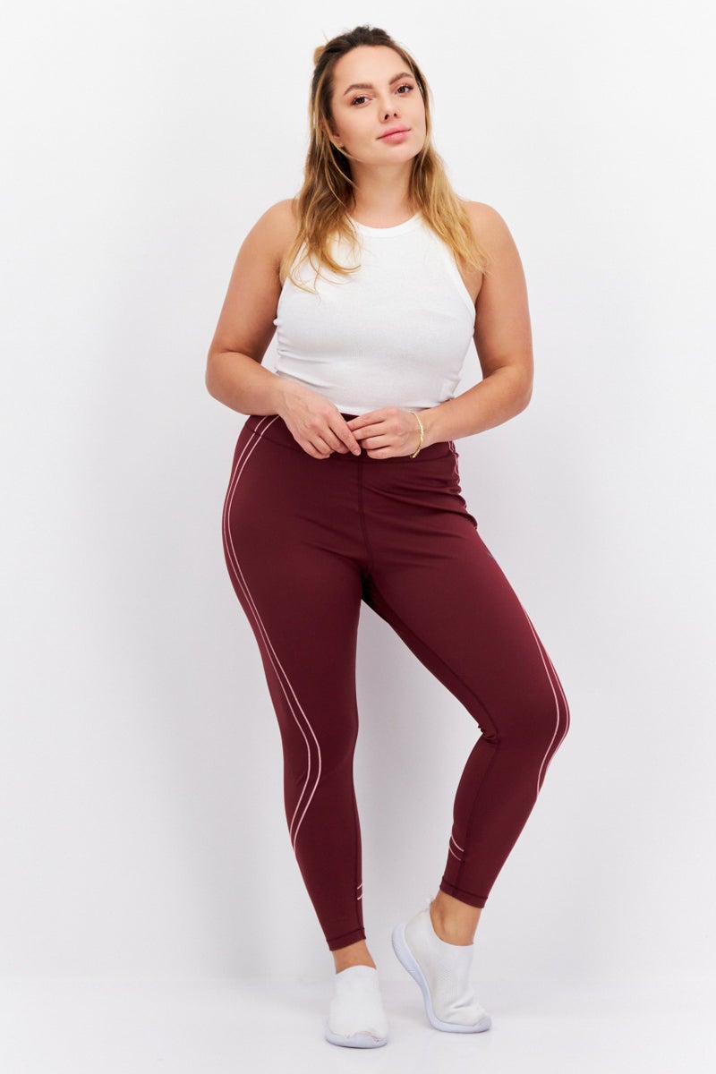 PUMA سراويل رياضية نسائية للياقة البدنية، بورغندي - Image 2