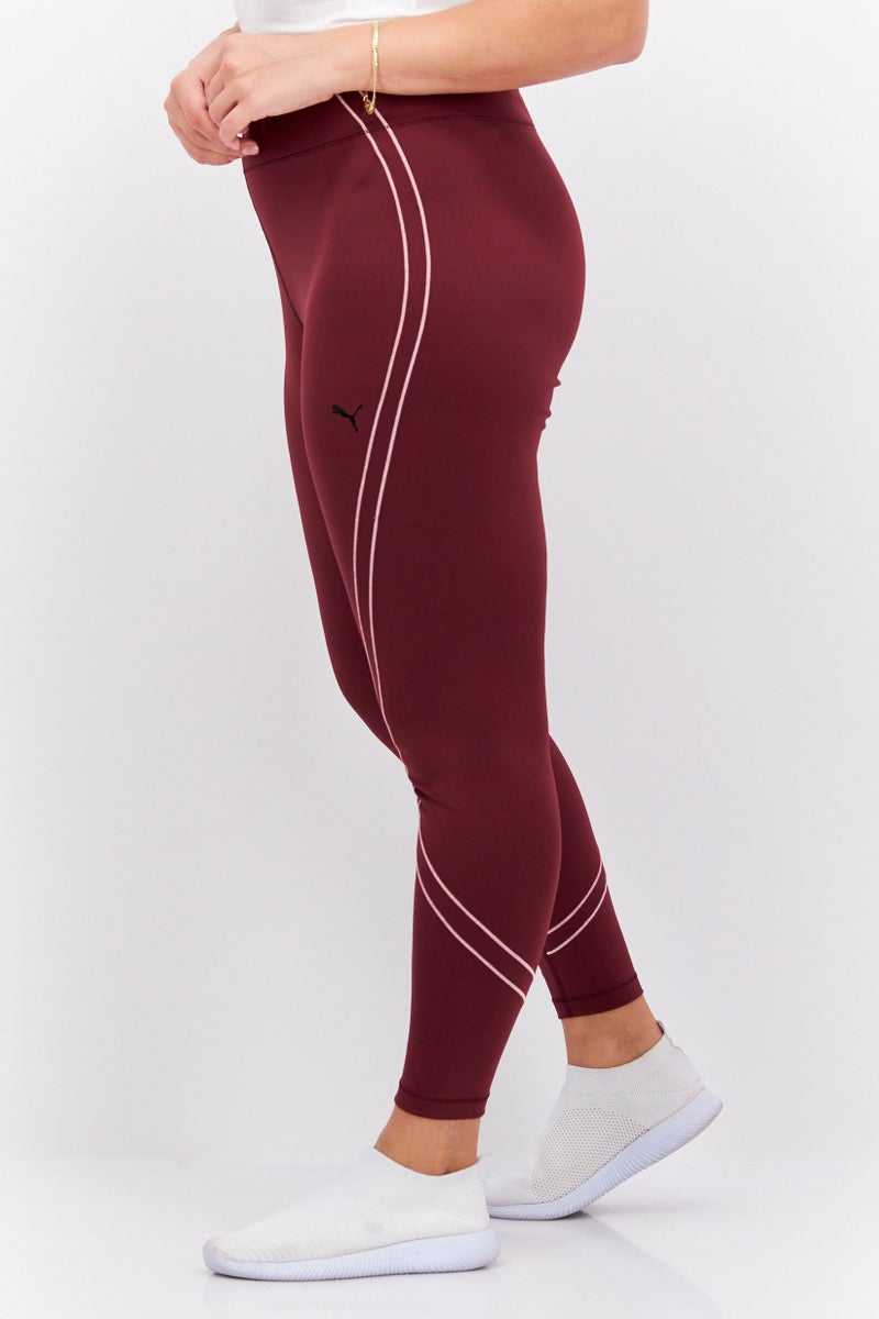 PUMA سراويل رياضية نسائية للياقة البدنية، بورغندي - Image 4