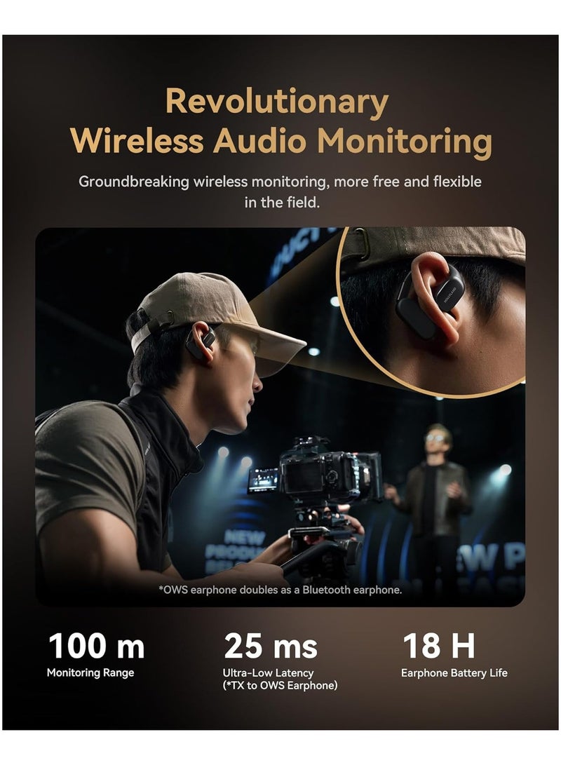 Hollyland LARK MAX 2 Ultimate Combo Wireless Microphone with AI Noise Cancellation, 32-Bit Full-Chain Audio, Wireless Monitoring, for Camera, iPhone & Android (2TX+2RX+OWS Earphones+Charging Case) Ultimate (2TX+2RX+OWS Earphones) - Image 2