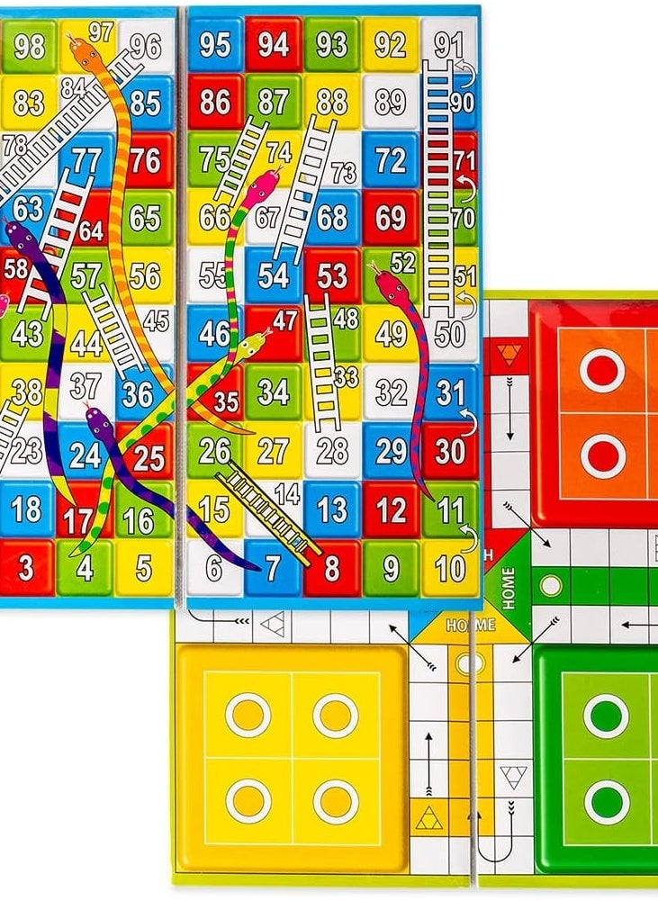 RATNA'S - RATNA'S Classic Strategy Game Little Snakes and Ladders with Ludo 2 in 1 for Young Businessman - Image 1