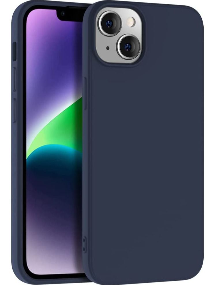 Compatible iPhone 14 Plus Case Silicone Ultra-Thin [Dynamic Series] Slim Soft Gel Rubber with Camera Protection Anti-Scratch Microfiber Lining Cushion Shockproof Cover 2022 6.7"-Blue - Image 1