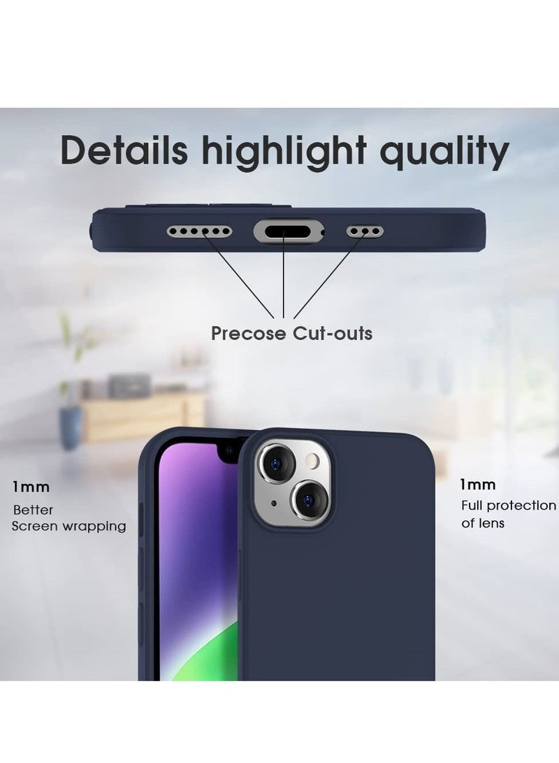 Compatible iPhone 14 Plus Case Silicone Ultra-Thin [Dynamic Series] Slim Soft Gel Rubber with Camera Protection Anti-Scratch Microfiber Lining Cushion Shockproof Cover 2022 6.7"-Blue - Image 3