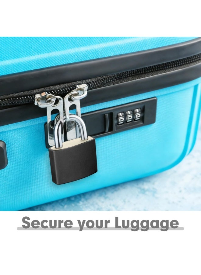 NAKODU 8Pcs 22mm Mini Suitcase Locks, Multicolor Metal Padlock with Key, Plastic-Covered Luggage Locks for Suitcase, Boxes, Backpack, Locker, Laptop Bag - Image 5