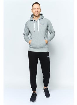 Champion Men Sportswear Fit Long Sleeve Outdoor Hooded Sweatshirt, Grey  - Image 2