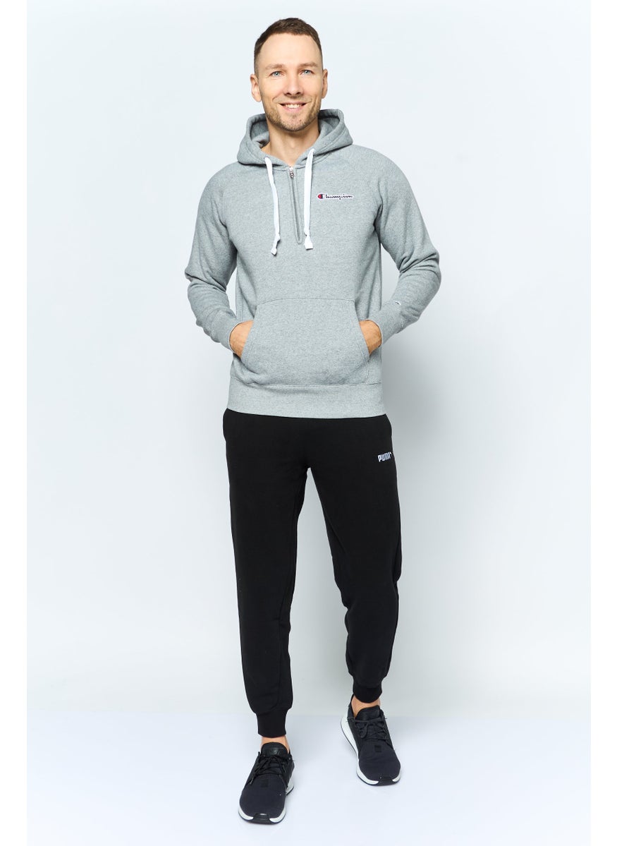 Champion Men Sportswear Fit Long Sleeve Outdoor Hooded Sweatshirt, Grey  - Image 2