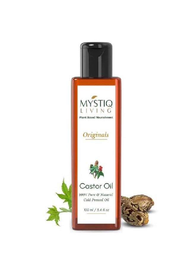 MYSTIQ LIVING - Originals Castor Oil for Hair Growth Skin Care Moisturizing Dry Skin Nails Eyelash Virgin Grade | Cold Pressed 100% Pure and l 100ml - Image 1