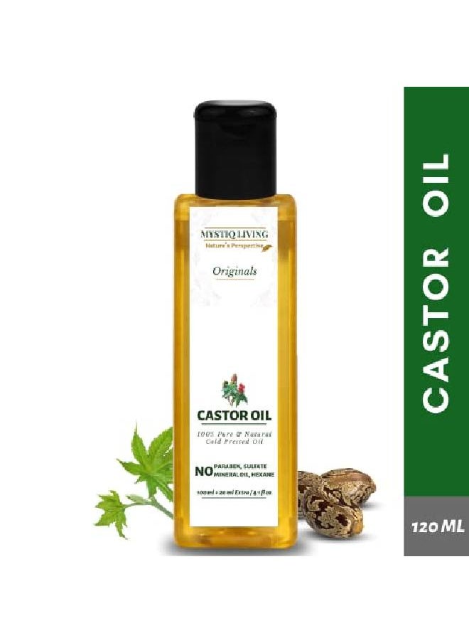 MYSTIQ LIVING - Originals Castor Oil for Hair Growth Skin Care Moisturizing Dry Skin Nails Eyelash Virgin Grade | Cold Pressed 100% Pure and l 100ml - Image 1