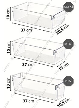 Boz House Set of 3 Tall Clear Refrigerator & Cabinet Organizer  - Image 4