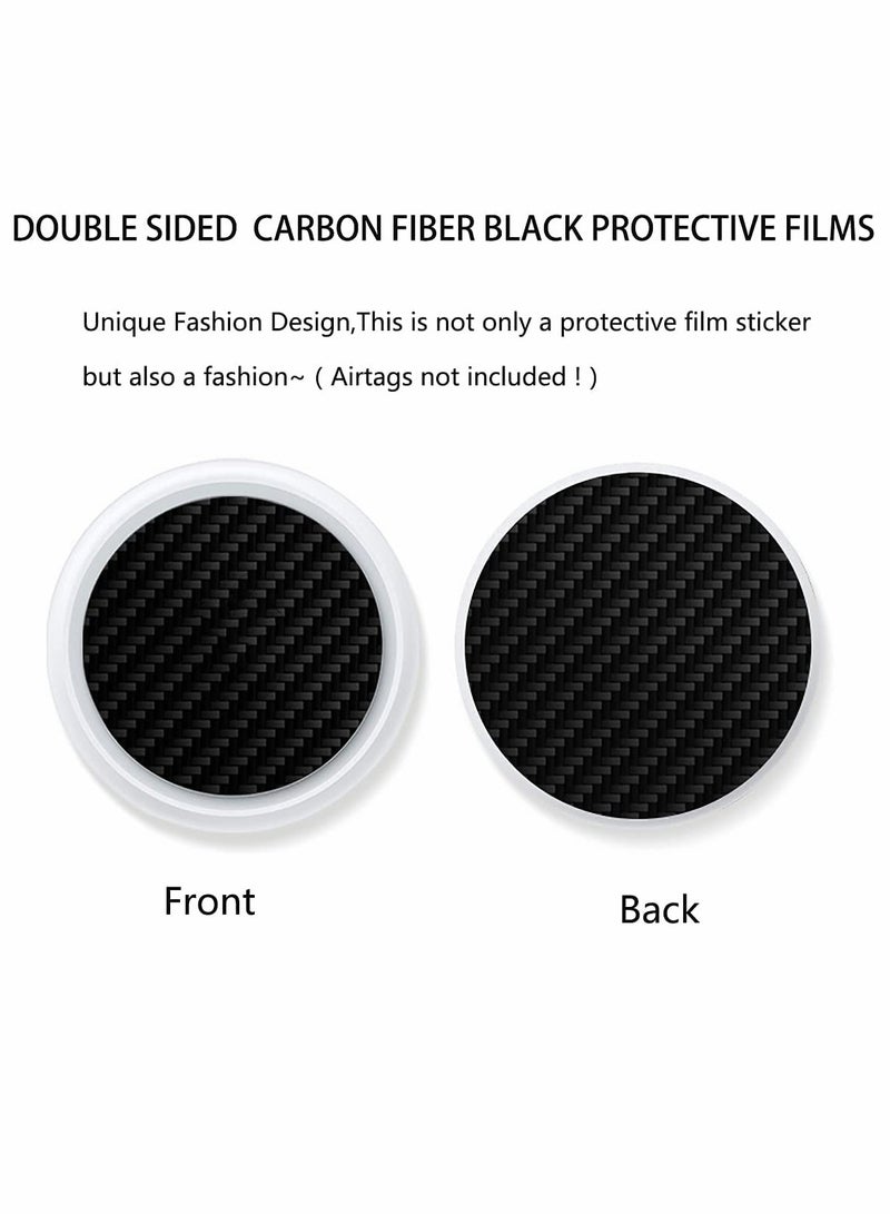 SYOSI Carbon Fiber Protective Films Compatible for Airtags Tracker,Anti-Scratch Anti-Fingerprint Waterproof Front Back Film Skin Sticker (Black,2 Pairs) - Image 4