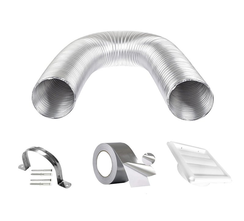 Ardnib Kitchen Chimney Aluminium Exhaust Pipe & Vent Cover with Installation Kit (4 feet Pipe length) - Image 1