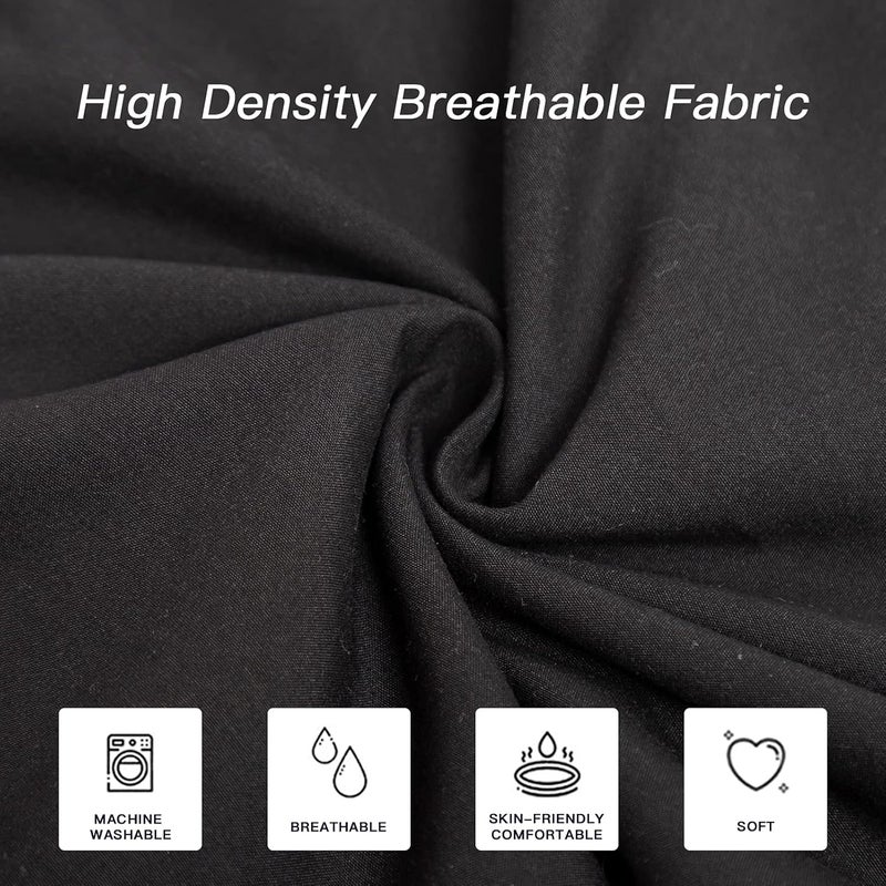 DOWNCOOL Luxury Full Body Pillow Insert with Fiber Cover - Ultra Soft Body Pillow for Sleeping - Breathable Long Bed Pillow Insert, 20"x54"(Black, with Cover) - Image 4
