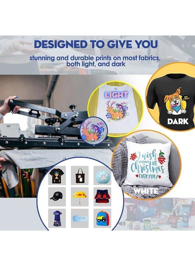 CIS Inks CISinks Hot/Cold Peel DTF Film for Sublimation 100 Sheets A3+ 13" x 19" PET Heat Transfer Paper for DIY Direct Print PreTreat Universal Waterproof Transparency on T-Shirts, for Printing Textile - Image 4