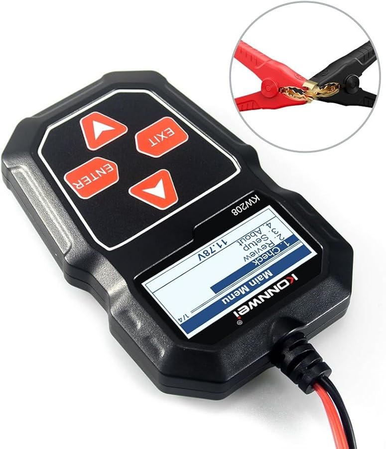 KONNWEI KW208 6V 12V Car Battery Tester Analyzer Voltage Resistance Charging Starting System Diagnostics - Image 4