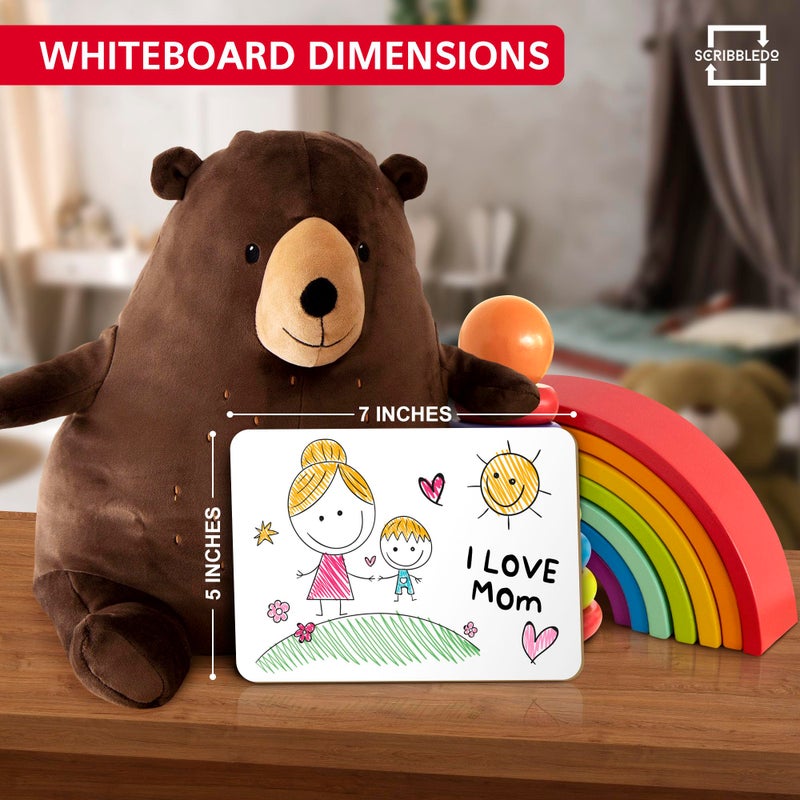 Scribbledo Small White Board Dry Erase Mini Whiteboard 5x7 Inch Small Dry Erase Board Board Dry Erase Lapboards Handheld Personal White Boards for Students Small Whiteboard Office Kitchen - Image 4