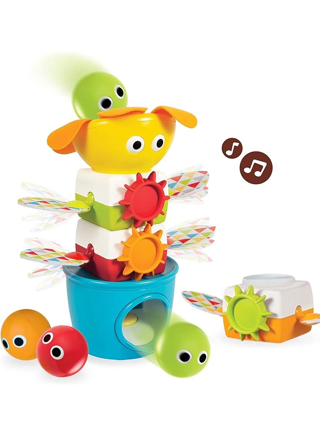 Yookidoo Tumble Ball Stacker Babies And Toddlers Musical Stacking And Tumbling Toy Battery Operated Stem Enhancing Game For Toddlers 9 Month And Up - Image 1