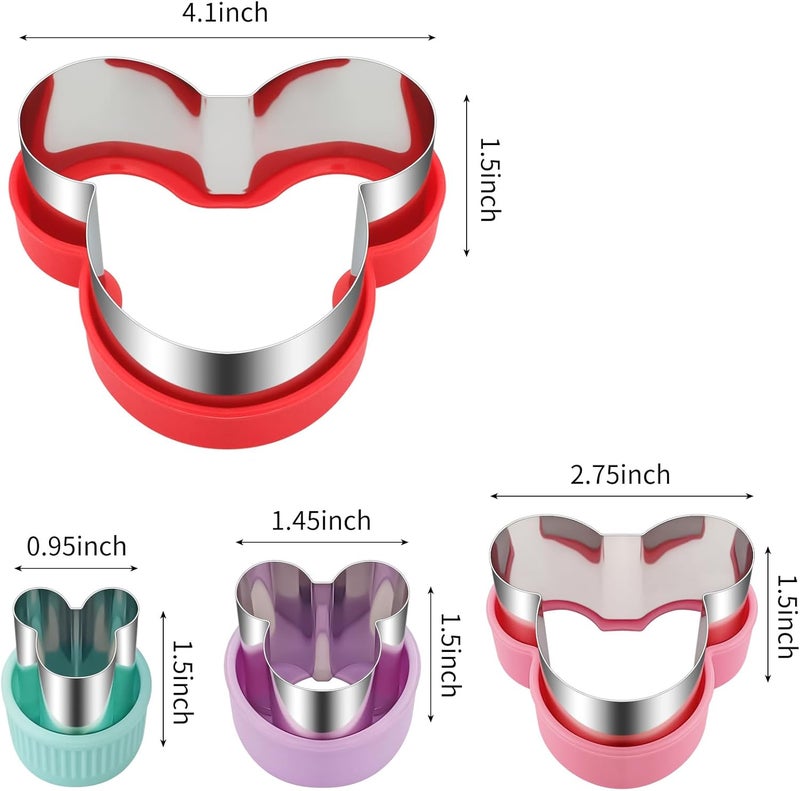 ALL-TOP Mouse Cookie Cutters & Biscuit Cutter Set – Durable Stainless Steel, Food Grade, with Safety Covers for Baking and DIY Fun - Image 2