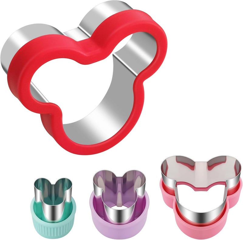 ALL-TOP Mouse Cookie Cutters & Biscuit Cutter Set – Durable Stainless Steel, Food Grade, with Safety Covers for Baking and DIY Fun - Image 1