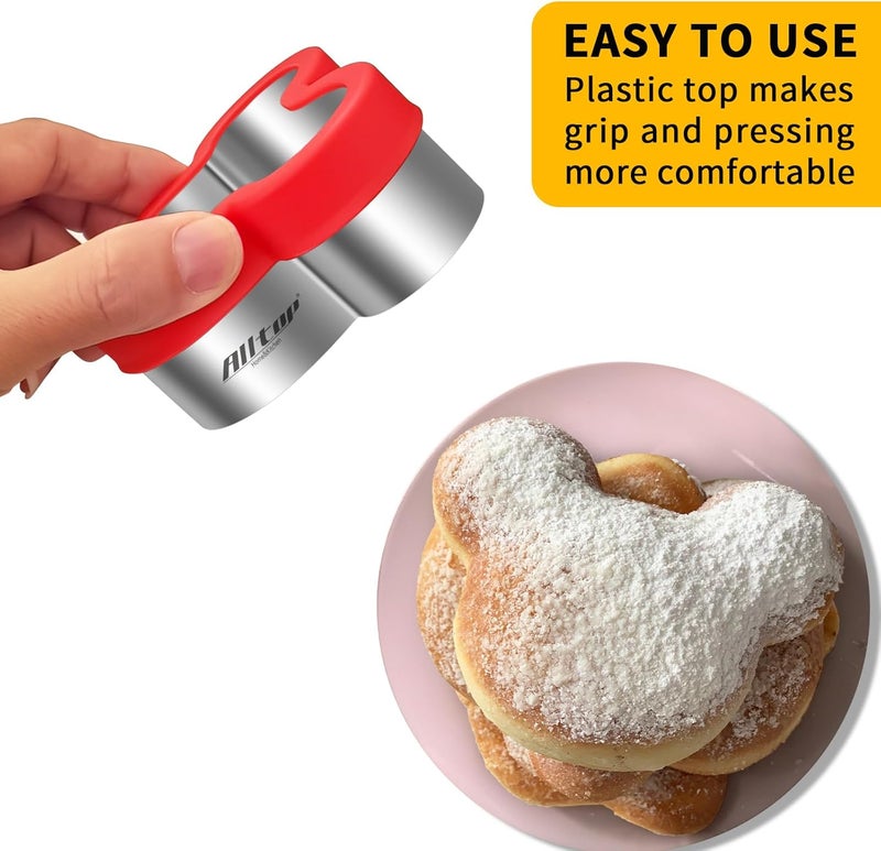 ALL-TOP Mouse Cookie Cutters & Biscuit Cutter Set – Durable Stainless Steel, Food Grade, with Safety Covers for Baking and DIY Fun - Image 3
