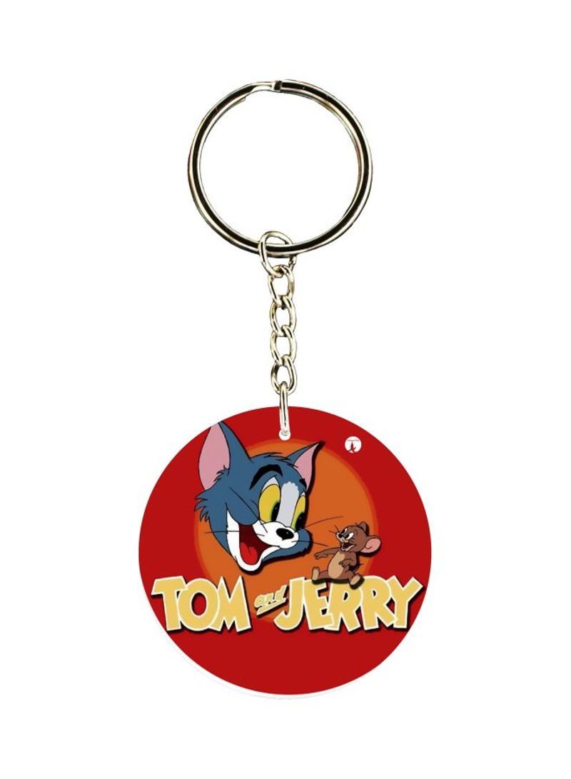 Tom And Jerry Printed Dual Sided Keychain