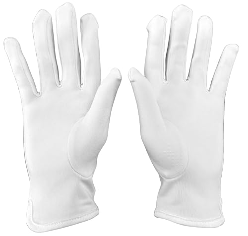 N'Ice Caps Women & Girls White Stretch Gloves for Themed Dress Occasions Children Kids (3-6 Years) - Image 2