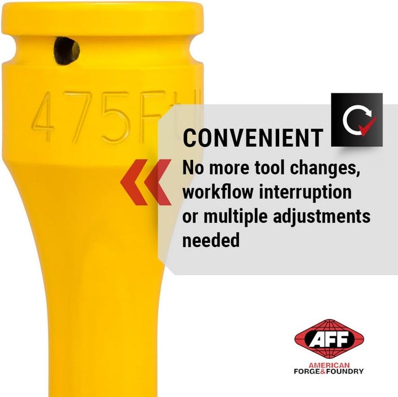 AFF Torque Limiting Extension, 3/4" Drive, 475 ft/lbs, Yellow, 40309 - Image 4