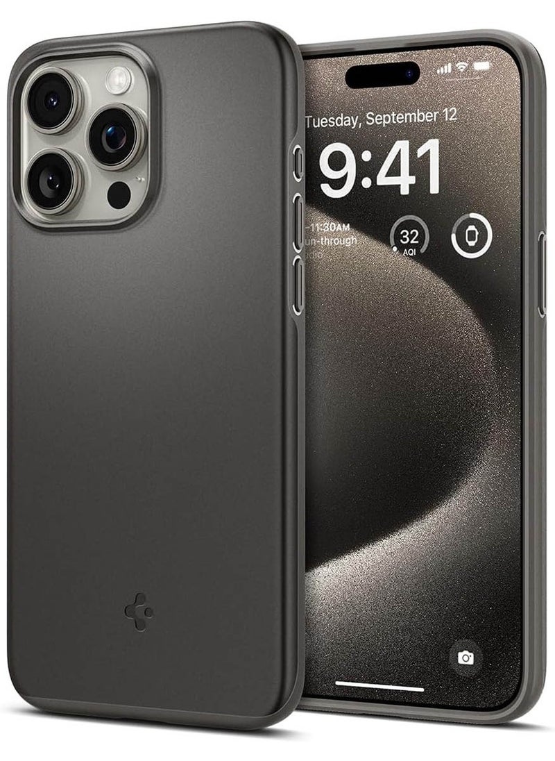 Thin Fit for iPhone 15 Pro Case Cover - Gunmetal