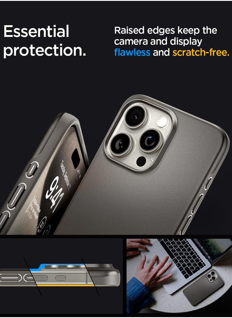 Thin Fit for iPhone 15 Pro Case Cover - Gunmetal