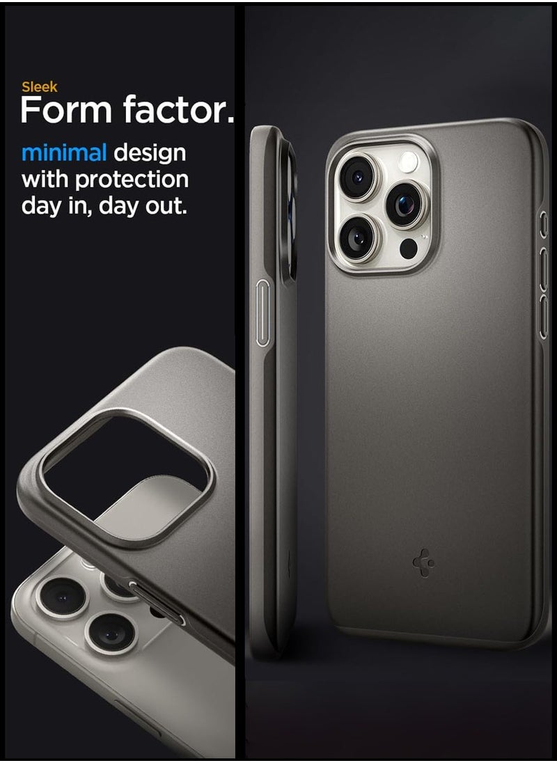 Thin Fit for iPhone 15 Pro Case Cover - Gunmetal
