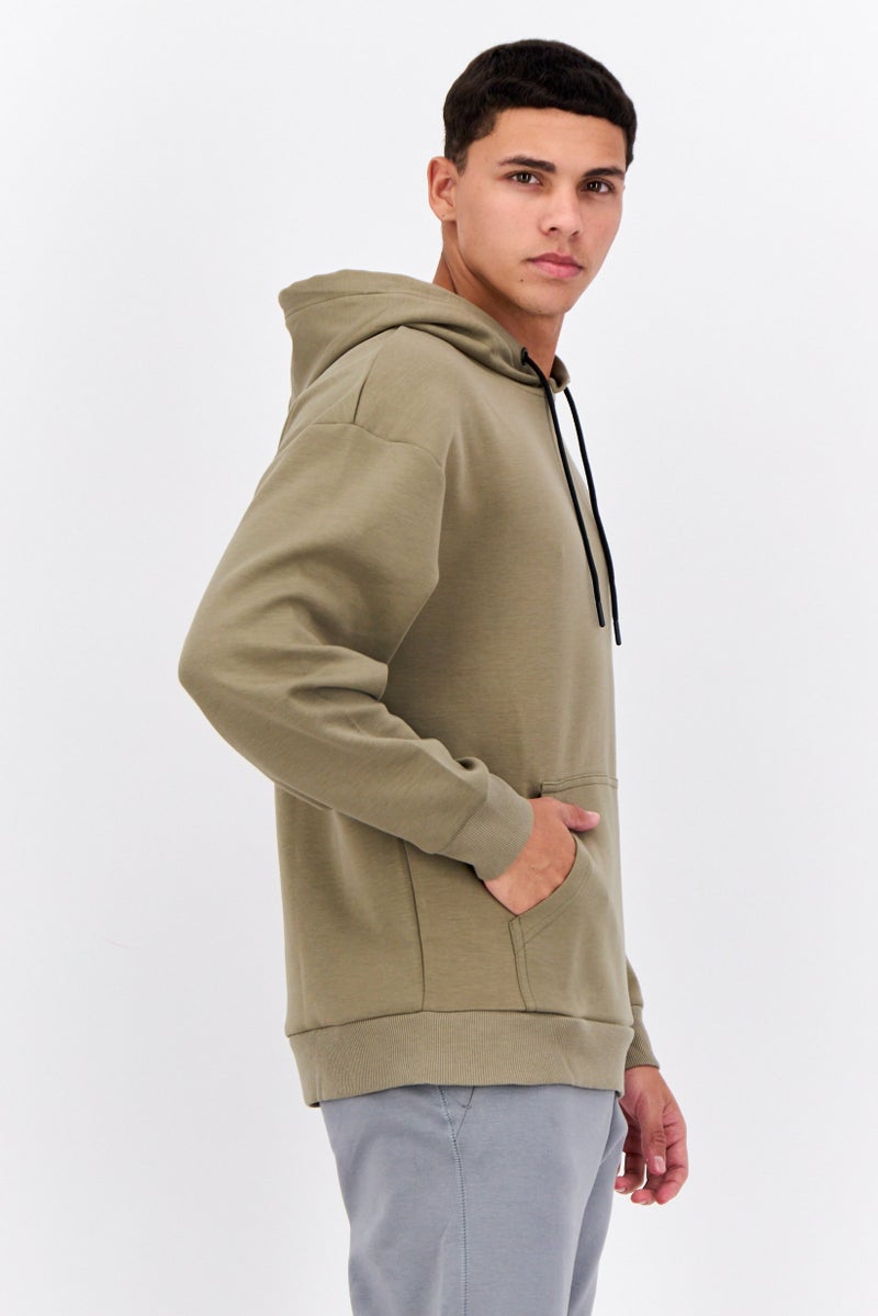 RBX ملابس رياضية للرجال بأكمام طويلة مناسبة للخارج مع غطاء رأس، زيتوني - Image 2