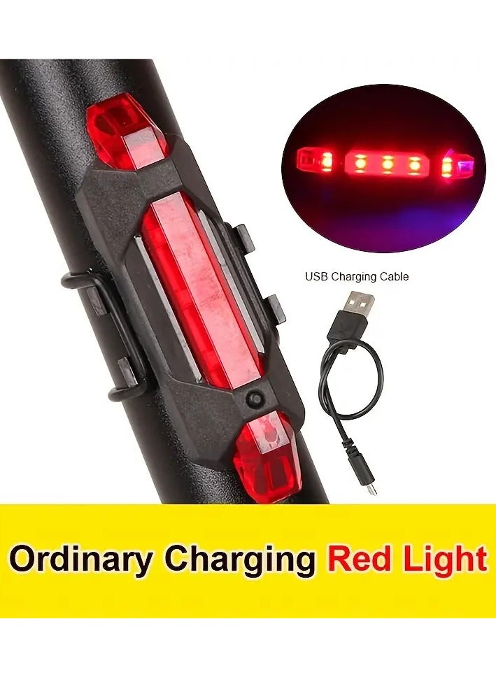بايسكل مصباح خلفي للدراجة قابل لإعادة الشحن عبر USB - 4 أوضاع وامضة للسلامة والرؤية - مصباح خلفي للدراجة الجبلية والطرق لركوب الدراجات - Image 2