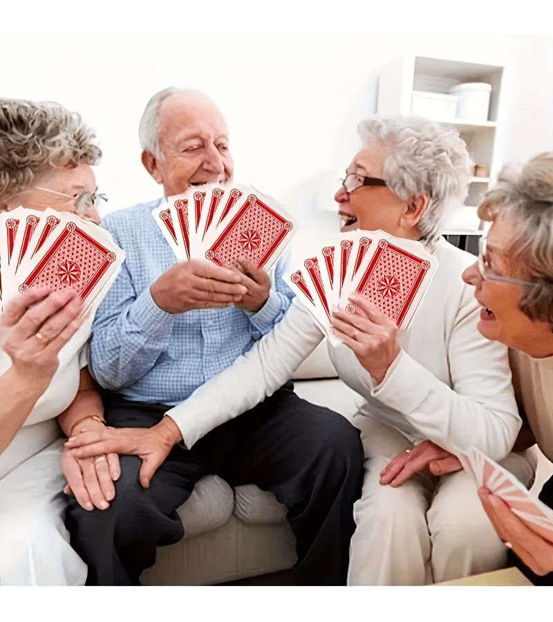 Extra Large 54pcs 9.49 X 6.89 Inches Playing Cards Fold Resistant Family Game - Image 3