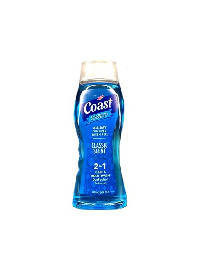 Coast 2 in 1 Hair Body Wash Classic Scent 18 Oz Pack of 6 - Image 4