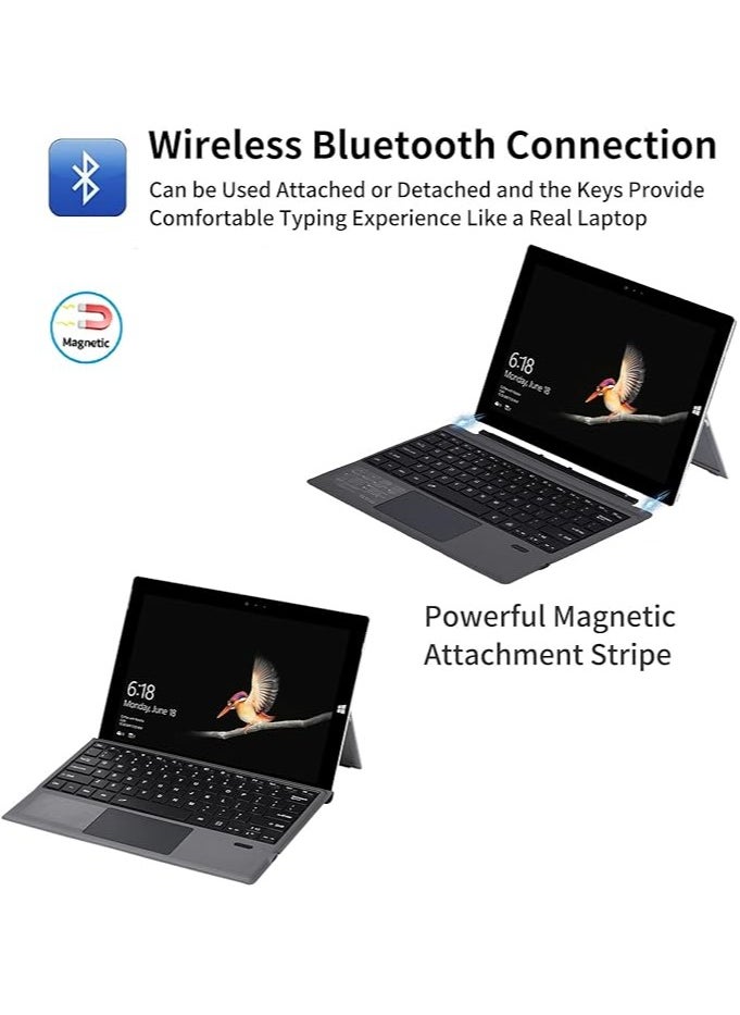 erorex - Bluetooth 5.0 Wireless Keyboard with Touchpad for Microsoft Surface Pro 4/5/6/7/7+ Portable Tablet Flip Stand Built in Battery Type C Charging Keyboard - Image 1