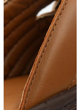 U.S. Polo Assn. Delmar Genuine Real Leather Tan Anatomical Sole Men's Slippers  - Image 4