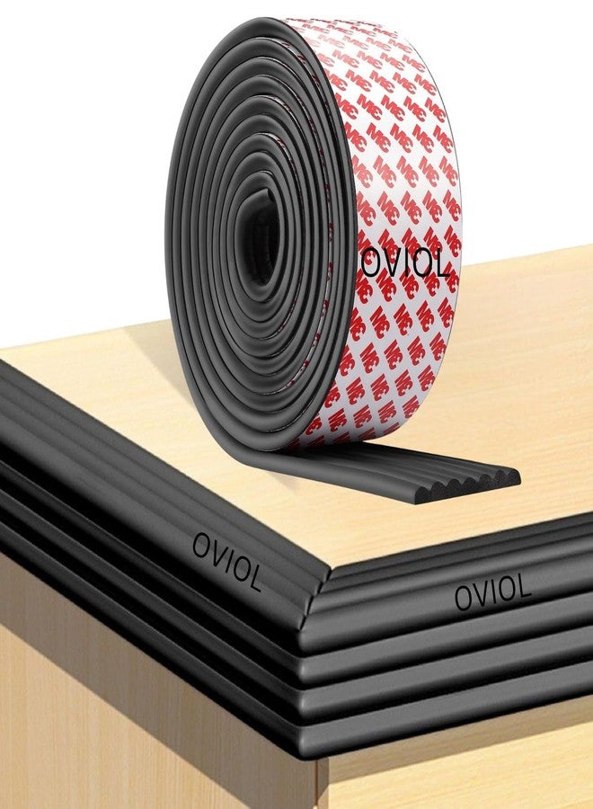 OVIOL 1 Pcs Corner Protector for Sharp Edges Thick Extra Soft Foam Table Corners Edge Protector Baby Proofing Products for Kids Table Desk Furniture, 6.5ft (2mtr) (Black, Pack of 1) - Image 1