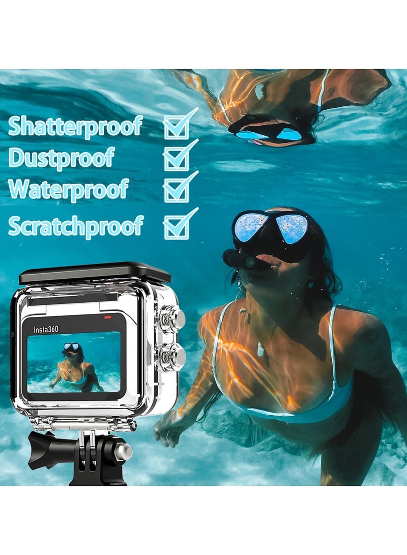 60Meter / 198FT حالة الغوص لGO 3S المضادة للماء الإسكان غطاء الحماية الكاملة تحت الماء قذيفة الملحقات متوافقة مع Insta360 GO 3 / GO 3S الكاميرا البانورامية - Image 4