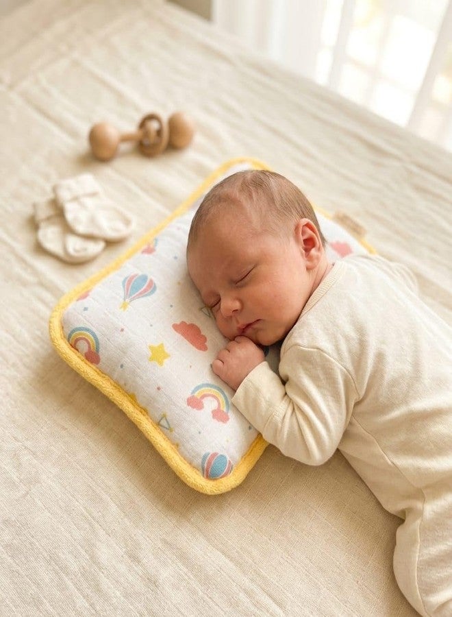 NME COLLECTION Baby Pillow for Newborns with Mustard Seed Filling | Rai Head Shaper Pillow for Infants | Neck Support Pillow 0-12 Months | Soft and Safe Sleep Essentials for Your Little One (Rai) - Image 2