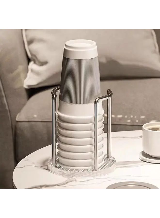 Golden Plastic Cup Holder Organizer Stackable Multi Compartment Countertop Storage - Image 4